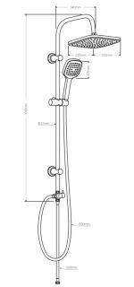 Душевая стойка Dorff Norma без смесителя хром D0712000